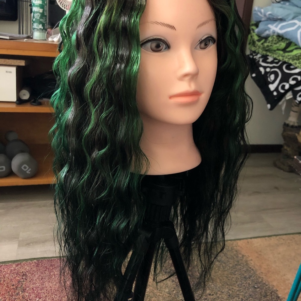 Black jade highlight juman hair wig